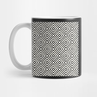 Small Black + White Diamonds Mug